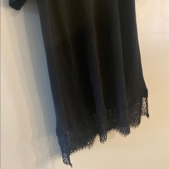 Apt 9 Black Short Sleeve dress with Lace Hem - Picture 7 of 9
